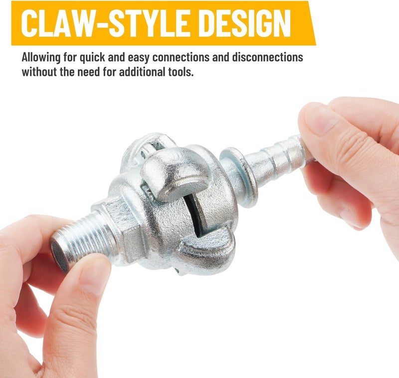 Venussar 8PCS 1/2'' NPT Iron Air Hose Fitting, Universal Coupling Chicago Fitting 1/2'' for Male End, Female End - Image 5